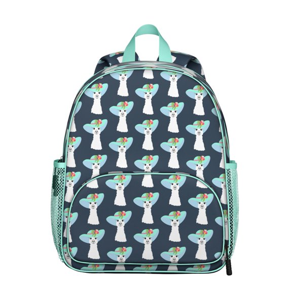 Artistic Dog Print School Bag - Waterproof & Breathable for Students & Teens
