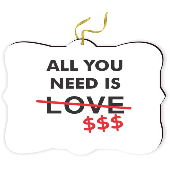 Artistic Donna - All I need is $$$ - for Car Interior Rear View Mirror Hanger Car Accessories Interior Decoration Hanging Ornament Fancy Christmas Tree Ornament for Christmas