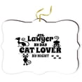thumbnail image 1 of Artistic Donna - Lawyer by Day Cat Lover by Night - for Car Interior Rear View Mirror Hanger Car Accessories Interior Decoration Hanging Ornament Fancy Christmas Tree Ornament for Christmas, 1 of 1