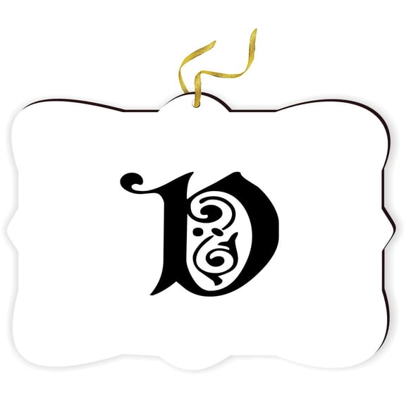 Artistic Donna-Monogram Personalized Letter V Fancy Lettering -for Car Interior Rear View Mirror Hanger Car Accessories Interior Decoration Hanging Ornament Fancy Christmas Tree Ornament for Christmas