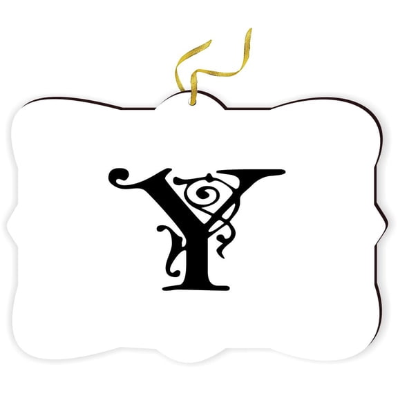 Artistic Donna-Monogram Personalized Letter Y Fancy Lettering-for Car Interior Rear View Mirror Hanger Car Accessories Interior Decoration Hanging Ornament Fancy Christmas Tree Ornament for Christmas