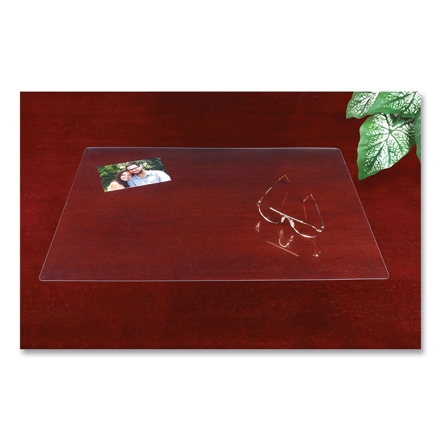 Clear Antimicrobial Vinyl Desk Pad, 19 x 24 Inches