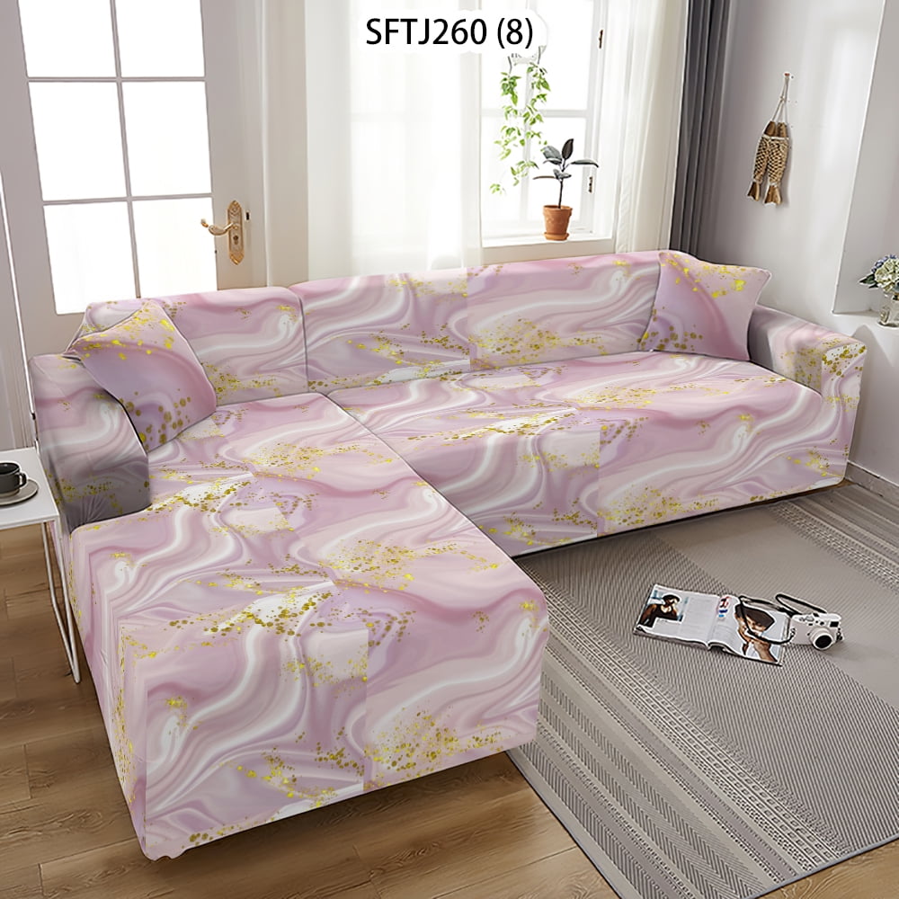 Artistic Effect Color Oil Painting Beauty Sofs Covers Corner Shaped ...