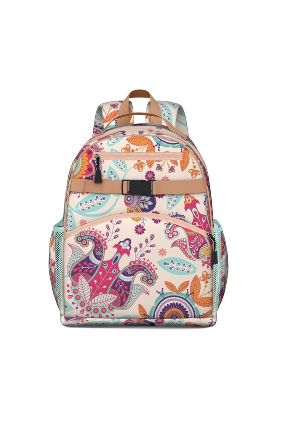 Artistic Elegant Classic Chic Aesthetic Student Backpack Adjustable Shoulder Straps Chest Strap Lightweight Durable Bookbag