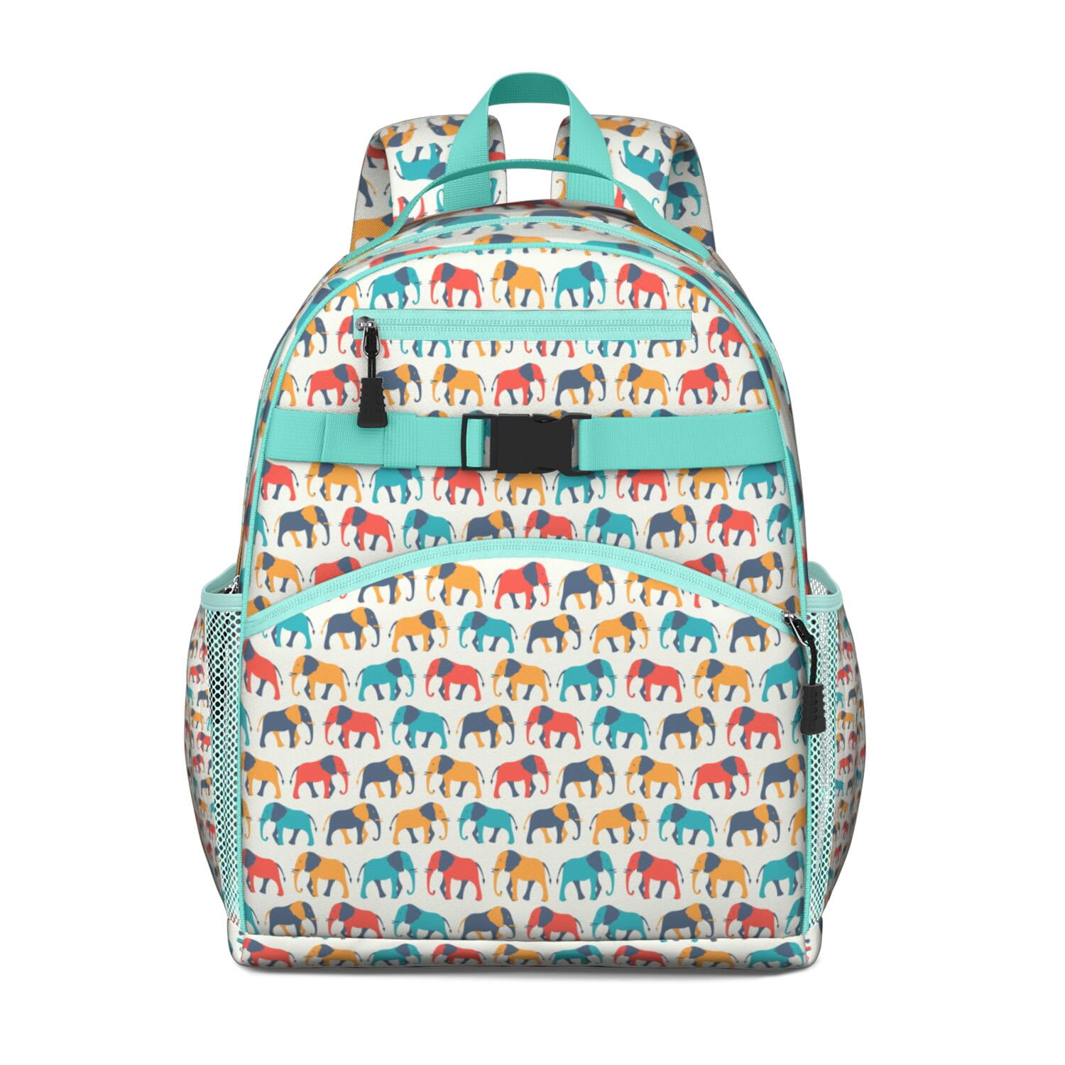 Artistic Elephant Illustration Backpack Tribal Baby Elephant Print with ...