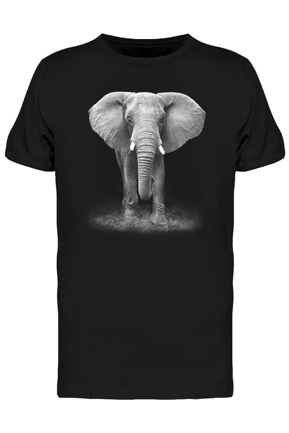 Artistic Elephant Photo T-Shirt Men -Image by Shutterstock, Male Large