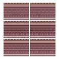 thumbnail image 1 of Artistic Ethnic Boho Flax Placemats Set of 6, 12x18 Inch Classic Rustic Style Tribal Table Mats, Washable Vintage Earthy Decor for Kitchen or Dining Room, 1 of 5