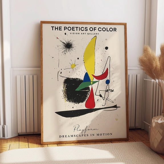 Artistic Expression Print - Abstract Surrealist Exhibition Poster - Modernist Colorful Contemporary Wall Art Wall Art, Modern Wall Decor, 12x18 UNFRAMED