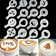 Artistic Expressions 16 Reusable Stencils, 8.5cm, For Latte, Cappuccino, And More, Perfect For Occasional Use