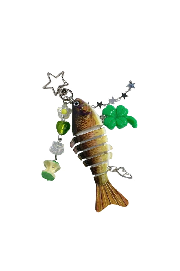 Artistic Fishing Lure Keychain High Detail Fish Replicas Sturdy Resin Key Accessory Realistic Fish Lure Key Rings