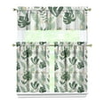 thumbnail image 1 of Artistic Floral Kitchen Curtains 3-Piece Set Rod Pocket Window Treatment, 1 of 4