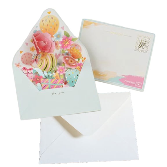 Artistic Flower Greeting Card Intricate Hand Folded Designs Suitable for Birthdays, Festivals, and Expressing Thanks