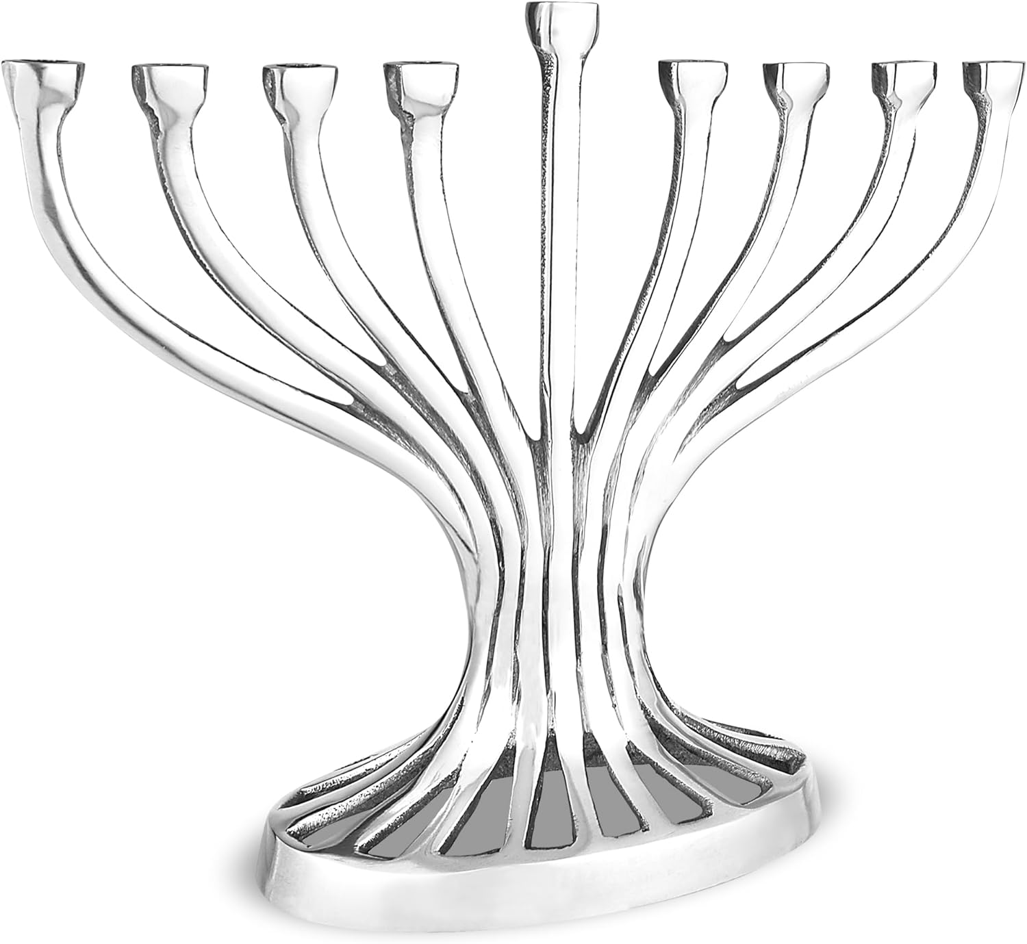 Artistic Flutes Menorah Traditional Shape Branched Candle Chanukiah