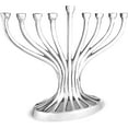 Artistic Flutes Menorah Traditional Shape Branched Candle Chanukiah
