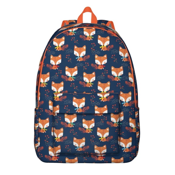 Artistic Forest Ox Backpack, Durable School Bag with Fluffy Night Sky Print and Cute Cartoon Floral Pattern