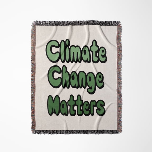 Artistic Fun Climate Change Matters Graffiti Art , Woven Blanket
