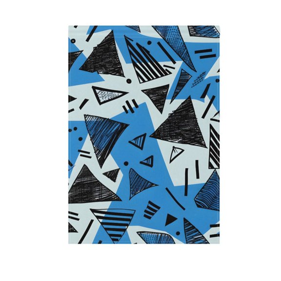 Artistic Geometric Triangle and Line Garden Flag House Banner 28" x 40" Double Sided Outdoor Yard Decoration