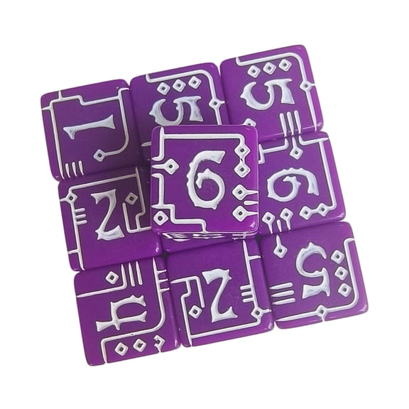 Artistic Geometrics Acrylic Dices with Nonslip Texture Educational Dices for Probability Game and Group Activity