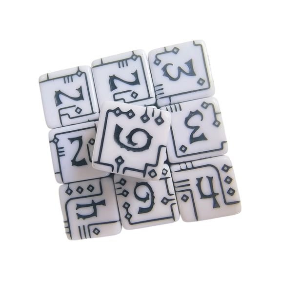 Artistic Geometrics Acrylic Dices with Nonslip Texture Educational Dices for Probability Game and Group Activity