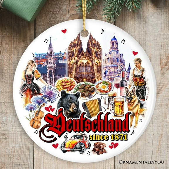 Artistic Germany Landmarks Ornament, Bavarian Heritage and Culture Christmas Gift and Travel Souvenir