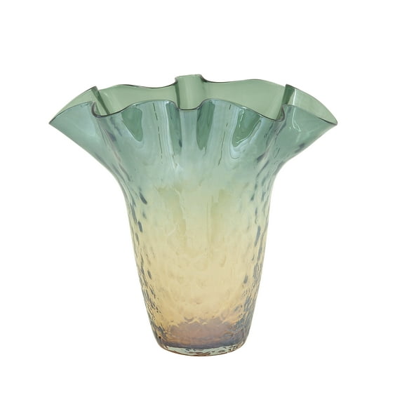 Artistic Glass Fluted Vase