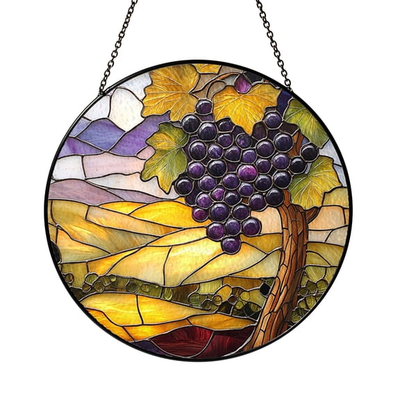 Artistic Grapevine Tree Stained Glass Suncatcher, Window Decor, Perfect Garden Gift