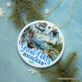 thumbnail image 1 of Artistic Great Lakes Michigan State Ornament, Ceramic Landscapes and Travel Souvenir and Gift, 1 of 7