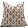 thumbnail image 1 of Artistic Hand Block Print Duck Canvas Pillow Cover By Fabdivine, 14X36, Coastal Tulip, 1 of 5