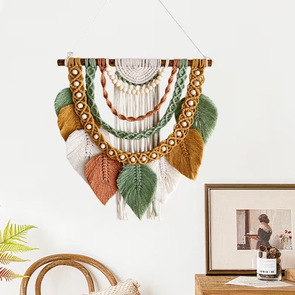 Artistic Handwoven Tapestry Vibrant Intricate Patterns for Bohemian Modern Rustic Wall Hanging Home Decor