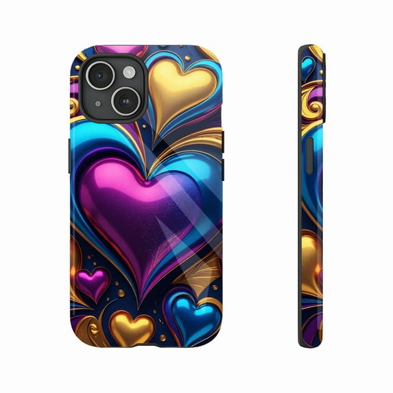 Artistic Heart Design Valentine’s Day Gift Premium Protective Case Compatible with iPhone 11/12/13/14/15/16 (Pro Max/Plus)