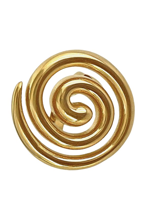 Artistic Hollow Spirals/Conch/Croissants Rings Stainless Steel Adjustable Size Rings Finger Accessory for Everyday Wear