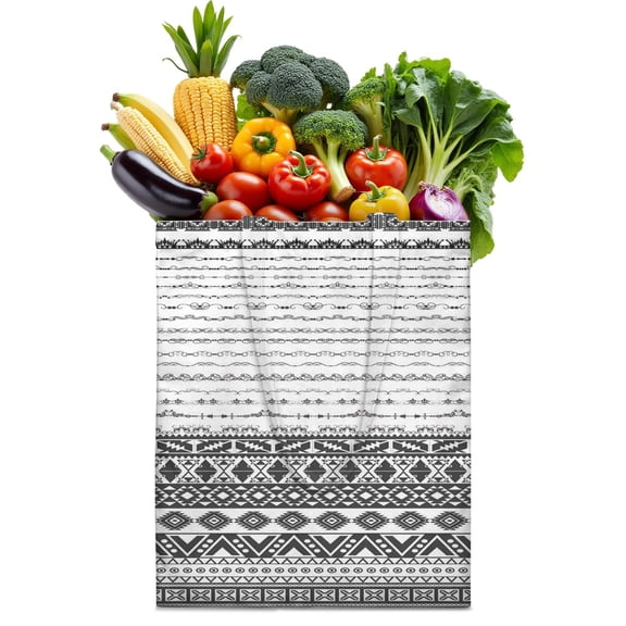 Artistic Home Accents Geometric Shopping Bag - Durable Spacious Eco-Friendly Tote