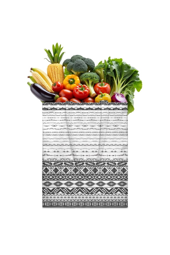 Artistic Home Accents Geometric Shopping Bag - Durable Spacious Eco-Friendly Tote