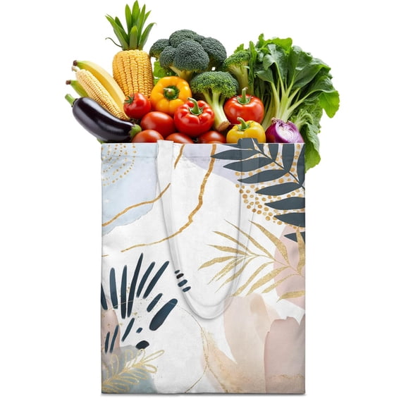 Artistic Home Accents Geometric Washable Tote - Durable Spacious Eco-Friendly Grocery Bag