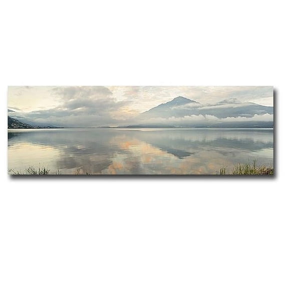 Artistic Home Gallery 1442D943IG Gravedonna Lake Vista by Alan Blaustein Premium Gallery-Wrapped Canvas Giclee Art - Ready-to-Hang, 14 x 42 x 1.5 in.