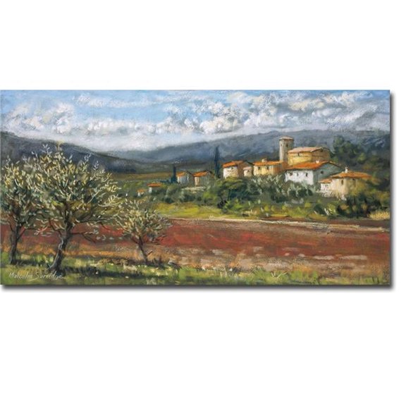 Artistic Home Gallery 1632C419CG Hillside Olives by Malcolm Surridge Premium Gallery-Wrapped Canvas Giclee Art - 16 x 32 x 1.5 in.