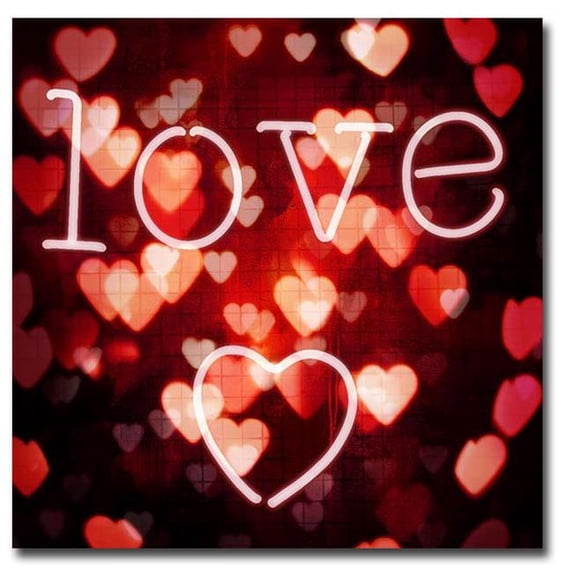 Artistic Home Gallery 3030S247TG Love by Kate Carrigan Custom Gallery-Wrapped Canvas Giclee Art - Ready to Hang, 30 x 30 x 1.5 in.