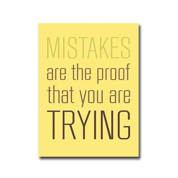 Artistic Home Gallery 3040697IG Mistakes are The Proof by GraphINC Premium Oversize Gallery-Wrapped Canvas Giclee Art - Ready-to-Hang, 40 x 30 in.