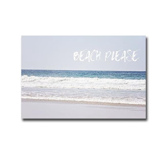 Artistic Home Gallery 1624Q278IG Beach Please by Sylvia Coomes Premium Gallery-Wrapped Canvas Giclee Art - 16 x 24 x 1.5 in.