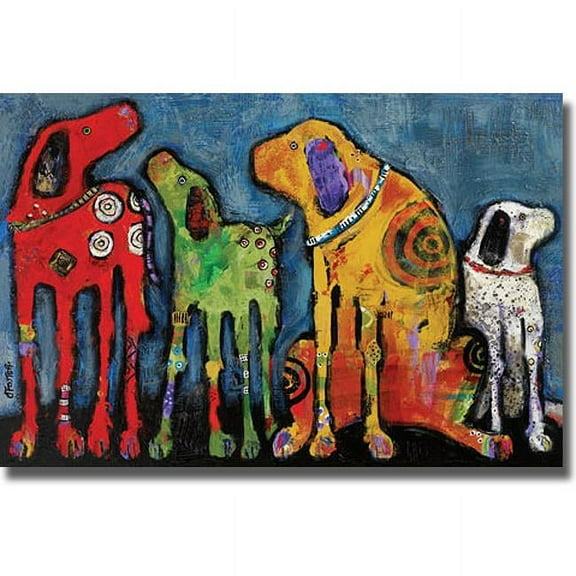 Artistic Home Gallery  Best Friends By Jenny Foster Premium Stretched Canvas Wall Art