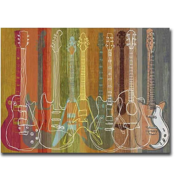 Artistic Home Gallery Guitar Heritage by M J Lew Premium Gallery-Wrapped Canvas Giclee Art - Ready-to-Hang, 24 x 36 x 1.5 in.