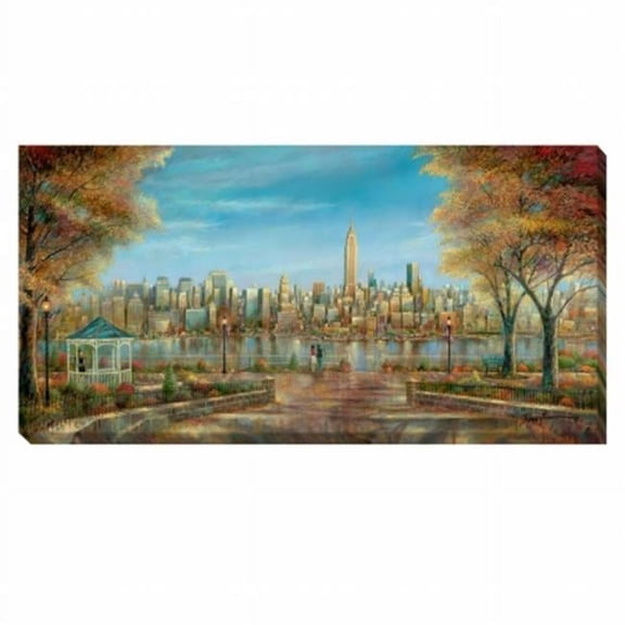 Artistic Home Gallery  New York View Canvas Artwork 24 in.