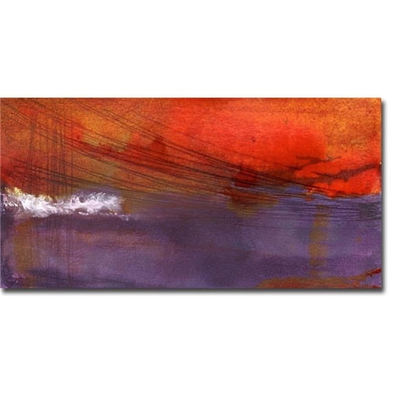 Artistic Home Gallery Plum Clouds by Michelle Oppenheimer Premium Gallery-Wrapped Canvas Giclee Art - 12 x 24 in.