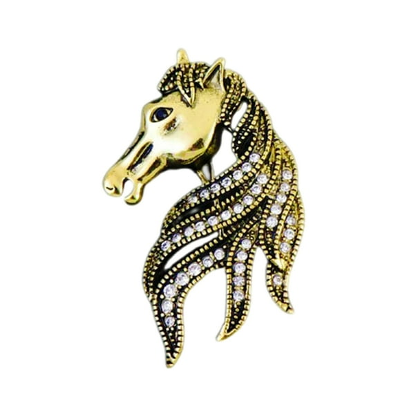 Artistic Horse Design Brooch Sturdy Alloy Accessory Perfect For Formal Occasions