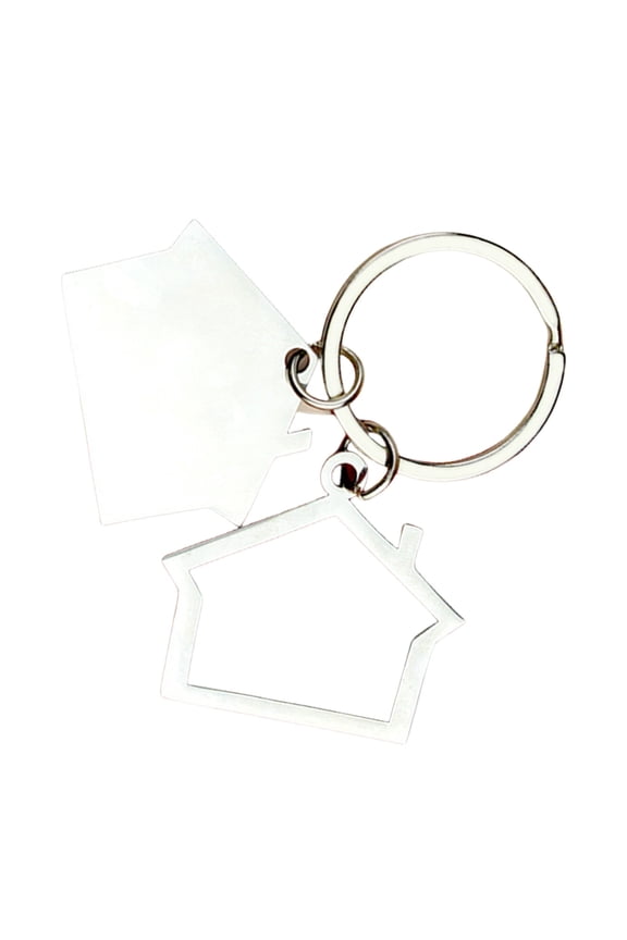 Artistic House Design Keychain Double Layer Structure Multi Functional Holder Creative House Keychain For Homeowners