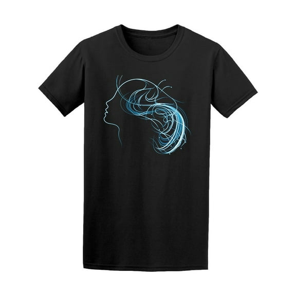 Artistic Human Profile Lines T-Shirt Men -Image by Shutterstock, Male x-Large