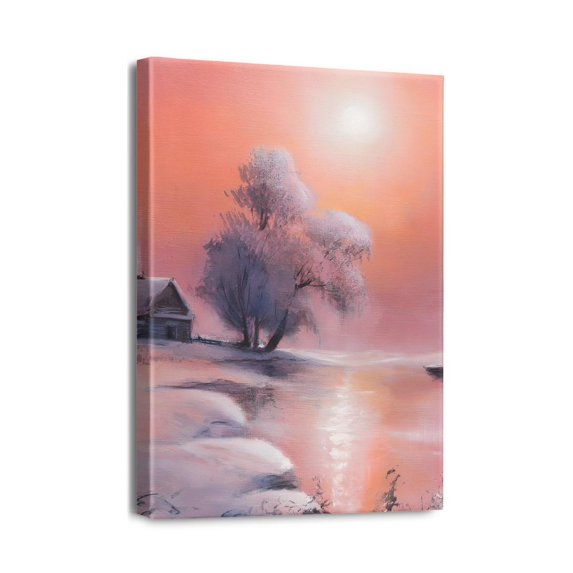 Artistic Impressions12x16 Forest Sunset Oil Paintings, Wall Art Prints Perfect for Vintage Home Office Decor