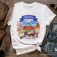 thumbnail image 1 of Artistic Indiana State Themes and Landmarks T-Shirt, Tee for History and Travel Lovers, 1 of 6