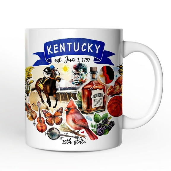 Artistic Kentucky State Themes and Landmarks Mug