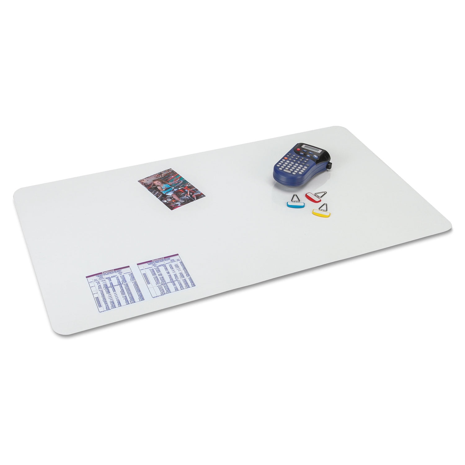 Clear Flexible Vinyl Desk Pad with Microban Protection, 22 x 17